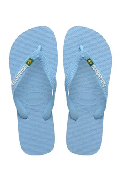 Havaianas Brasil Logo Blue Lavender/white