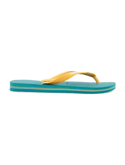 Havaianas Brasil Logo Flip-flops In Green