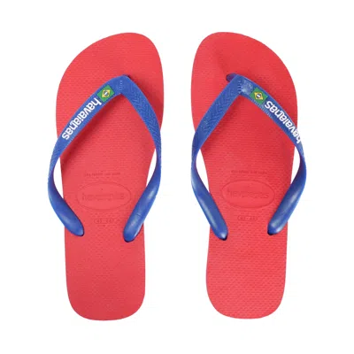Havaianas Brasil Logo Ruby Red In Multi