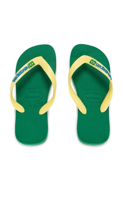 Havaianas Brasil Logo Sandal In Green