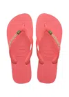 Havaianas Brasil Logo Tropical Coral In Multi