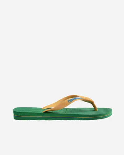 Havaianas Brasil Logo | Yellow | Size: In Green