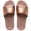 Havaianas Brasil Sliders Rose/golden In Brown