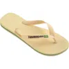 Havaianas Brazil Logo Flip Flop In Yellow