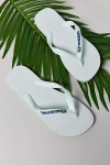 Havaianas Womens White Brasil-flag And Logo Rubber Flip-flops In Brazil White