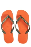 Havaianas Brazil Logo Flip Flop In Sunset Orange