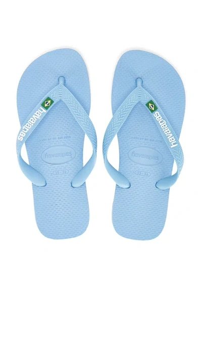 Havaianas Brazil Logo Sandal In Baby Blue