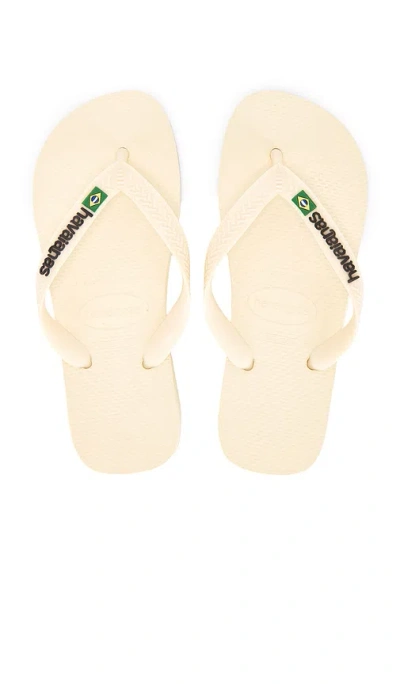 Havaianas Brazil Logo Sandal In Cream