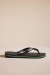 Havaianas Brazil Logo Sandals In Black/black