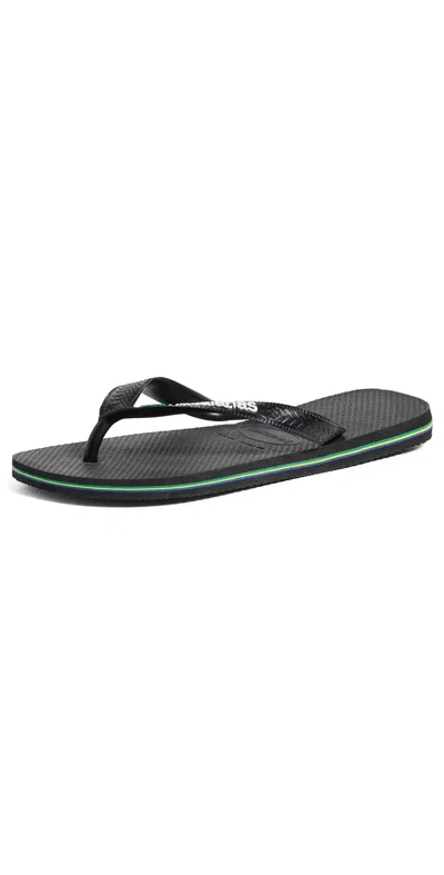 Havaianas Brasil Logo Thong Flip-flops In Green