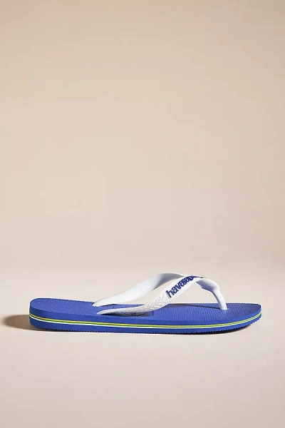 Havaianas Brazil Logo Sandals In Blue