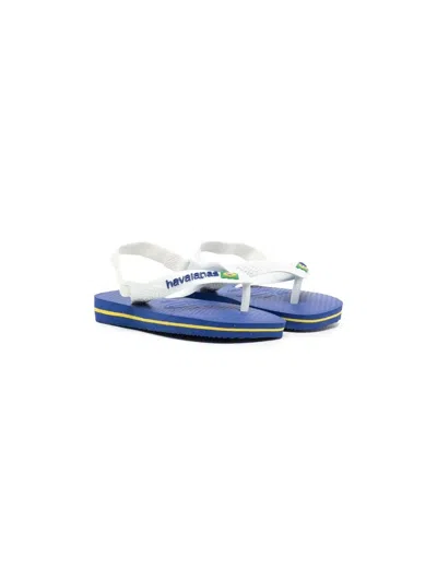 Havaianas Babies' Brazil Logo Sandals In Blue