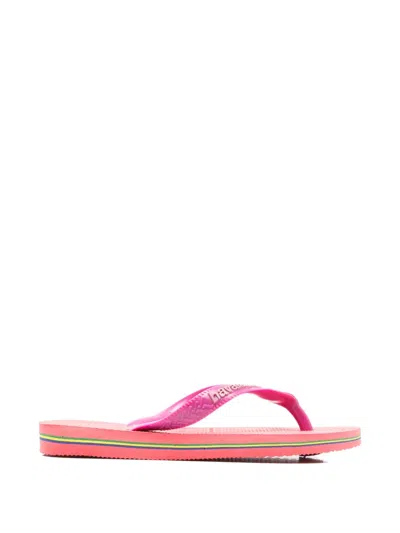 Havaianas Kids' Brazil Logo-patch Flip Flops In Multi