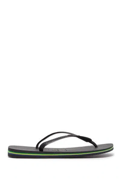 Havaianas Brazil Stripe Flip-flop In Black