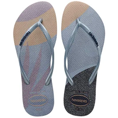 Havaianas Chinelo Slim Palette Glow Ashley Blue In Multi