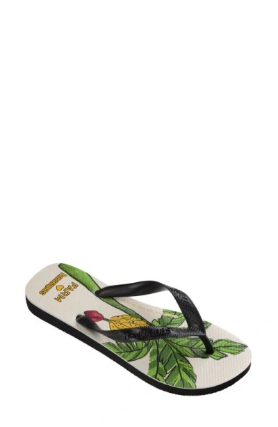 Havaianas Farm Banana Tree Water Resistant Flip Flop In Black