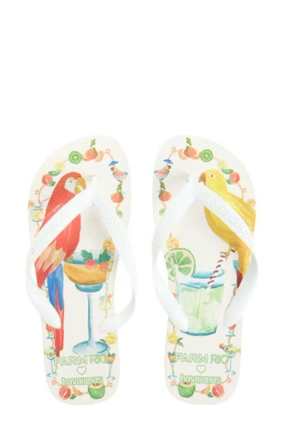 Havaianas Farm Rio Flip Flop In White