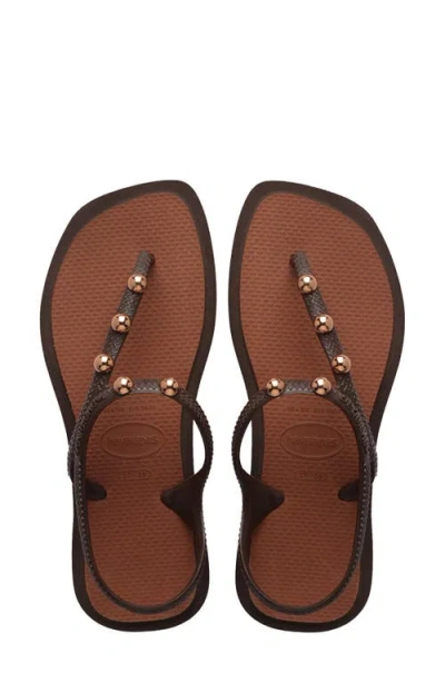 Havaianas Flash Fusion Sandal In Brown