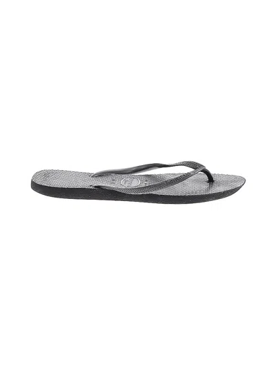 Pre-owned Havaianas Flip Flops In Black