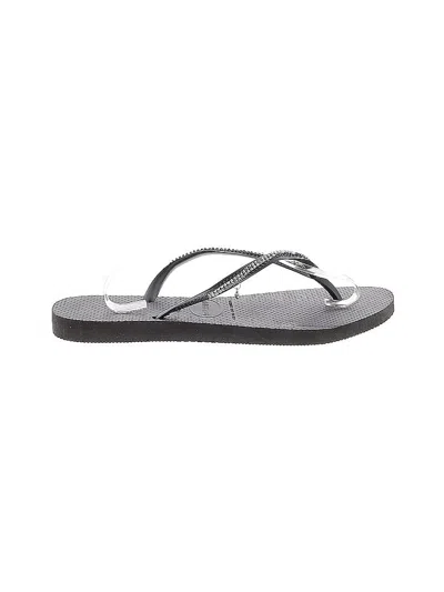 Pre-owned Havaianas Flip Flops In Black