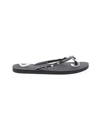Pre-owned Havaianas Flip Flops In Black