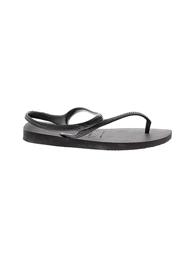 Pre-owned Havaianas Flip Flops In Black