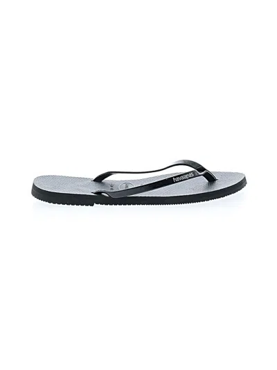 Pre-owned Havaianas Flip Flops In Black