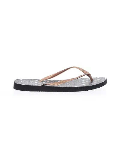 Pre-owned Havaianas Flip Flops In Black