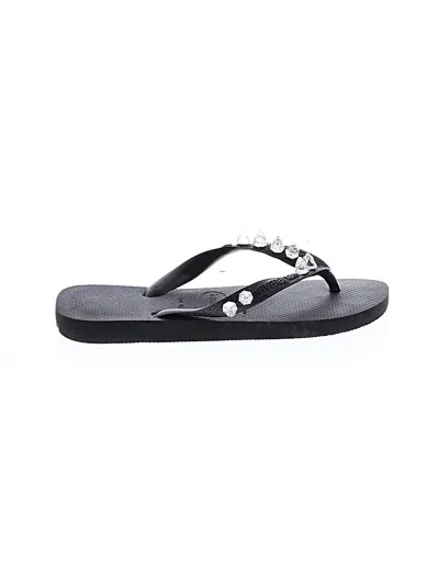 Pre-owned Havaianas Flip Flops In Black