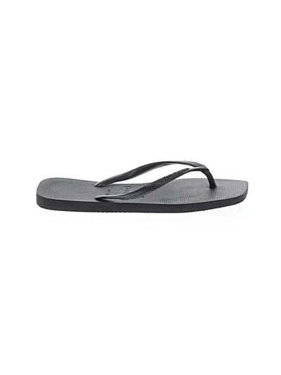 Pre-owned Havaianas Flip Flops In Black