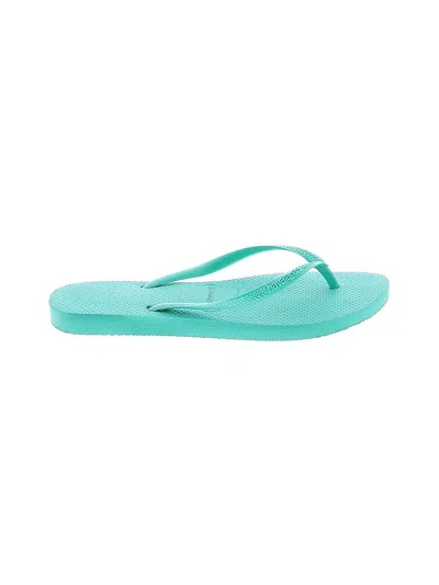 Pre-owned Havaianas Flip Flops In Blue