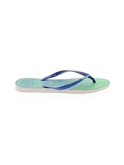Pre-owned Havaianas Flip Flops In Blue