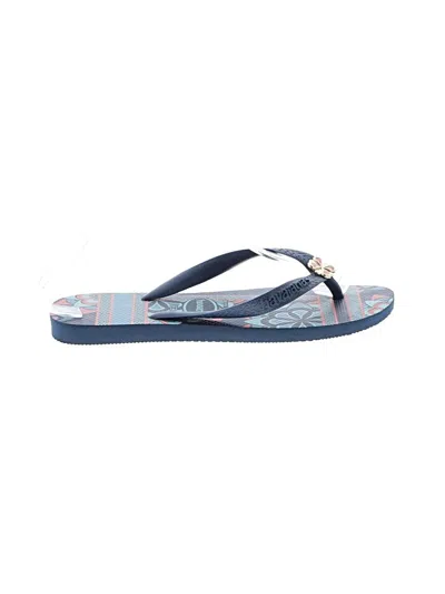 Pre-owned Havaianas Flip Flops In Blue
