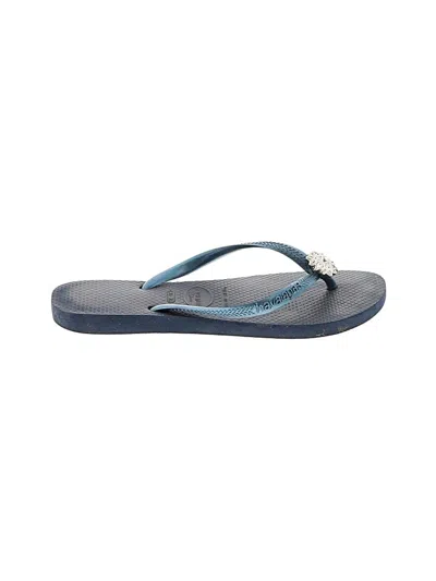 Pre-owned Havaianas Kids' Flip Flops In Blue