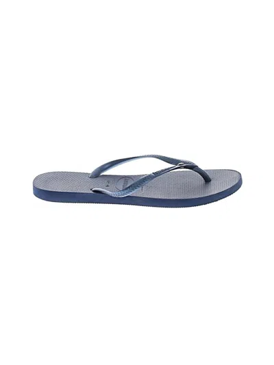 Pre-owned Havaianas Flip Flops In Blue