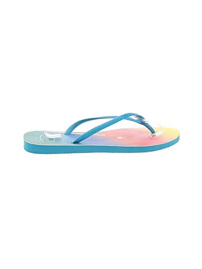 Pre-owned Havaianas Flip Flops In Blue