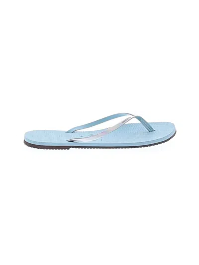 Pre-owned Havaianas Flip Flops In Blue
