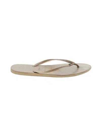 Pre-owned Havaianas Flip Flops In Brown