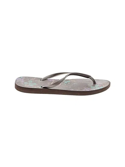 Pre-owned Havaianas Flip Flops In Brown