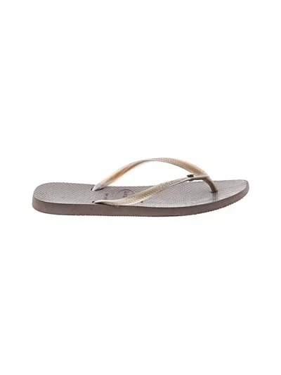 Pre-owned Havaianas Flip Flops In Brown