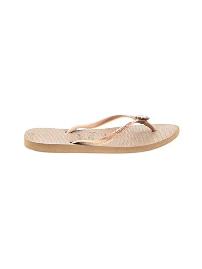 Pre-owned Havaianas Flip Flops In Brown