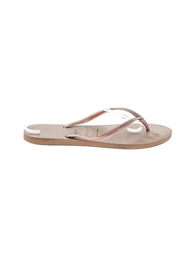Pre-owned Havaianas Flip Flops In Brown