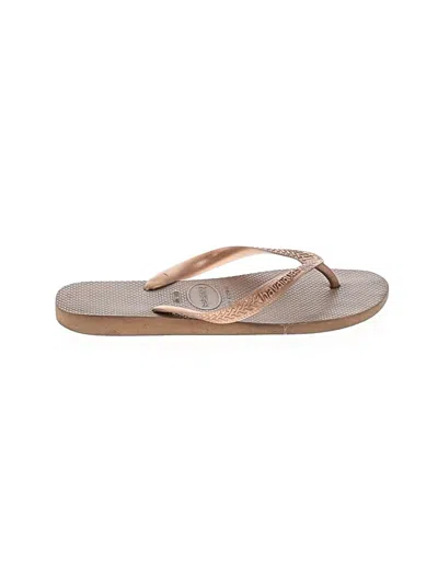 Pre-owned Havaianas Flip Flops In Brown
