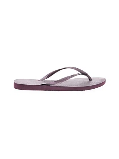 Pre-owned Havaianas Flip Flops In Burgundy