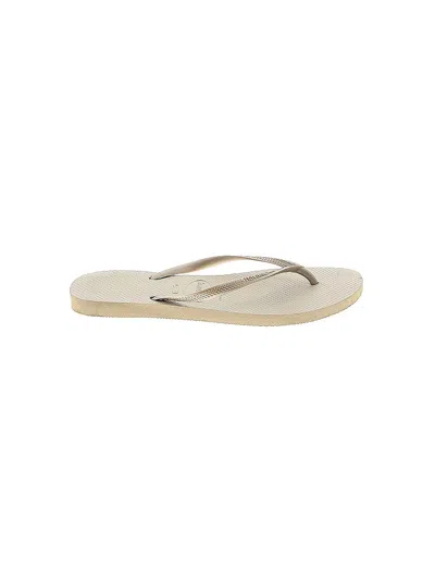 Pre-owned Havaianas Flip Flops In Gold