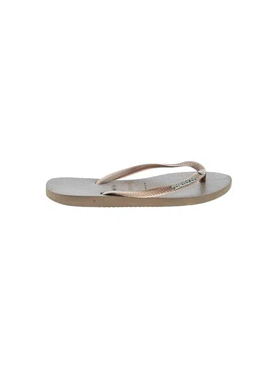 Pre-owned Havaianas Kids' Flip Flops In Gold