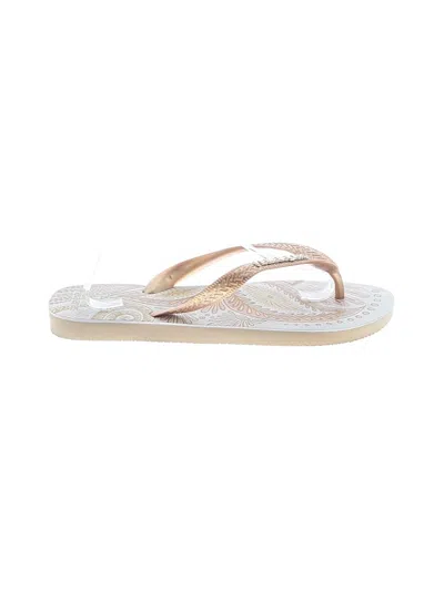 Pre-owned Havaianas Flip Flops In Gold