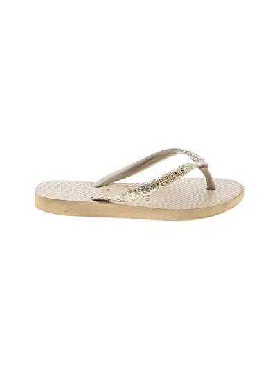 Pre-owned Havaianas Kids' Flip Flops In Gold
