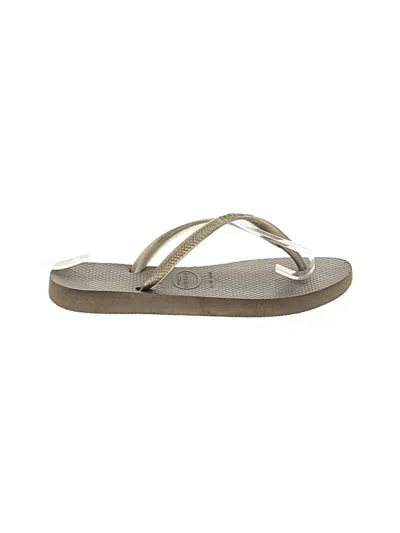 Pre-owned Havaianas Flip Flops In Gray