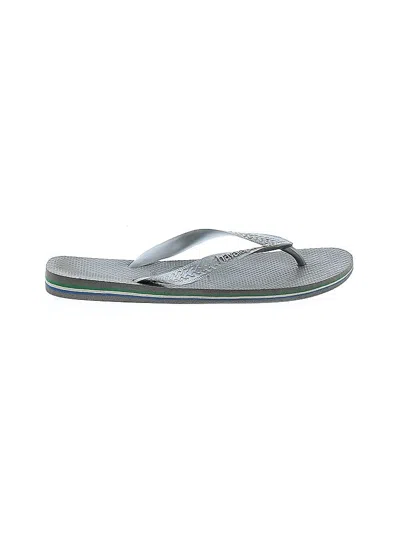 Pre-owned Havaianas Flip Flops In Gray